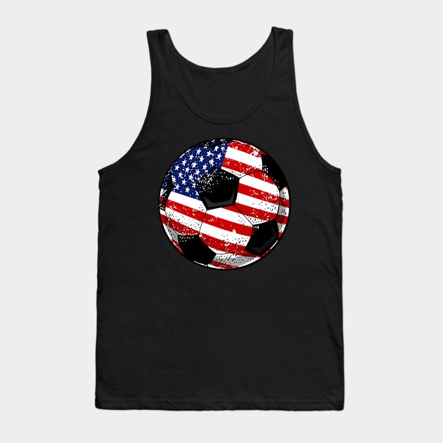 Soccer American Flag 4Th Of July Tank Top by schaefersialice